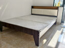 潮舒芙床实木床床1.8米x2米床1.5x2米现代简约床家用双人床橡木床卧室床 橡木灰软包床+5cm床垫 1.5*2米框架结构【促销款】 实拍图