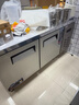 美凌幻影操作台冰柜冷藏工作台商用冰箱奶茶店设备全套水吧台不锈钢保鲜 【冷藏款】1.5M-0.8M-0.8M 送货上门|层架需要单独购买 实拍图