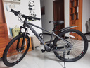 JEEP吉普山地车自行车双碟刹变速减震镁合金成人通勤越野山地车-MX100 薄墨灰【轻量高颜值镁合金车架】 27.5寸（适合身高160-185CM） 27速-短途骑行【可锁死减震前叉】 实拍图