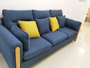 源氏木语布艺沙发简约现代客厅实木沙发小户型转角沙发【暮光蓝小三人位】 实拍图