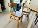 远舰全实木椅子 餐椅 纯实木靠背椅家用书桌餐桌椅蝴蝶椅原木简约凳子 原木色（定制北美白橡木） 2把（整装发货免安装） 实拍图