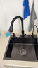 松鲸 厨房水槽大单槽台下盆手工不锈钢洗菜盆一体盆洗菜池洗碗淘菜盆 E套餐-配冷热抽拉龙头+净水龙头 三孔单槽-50*45cm 实拍图