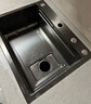摩恩阳光系列厨房水槽大单槽洗菜盆一体盆304不锈钢台上中下家用洗碗水池 四孔集渣黑色水槽-圆形抽拉顶配 68*46CM 实拍图