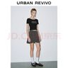 UR2026夏季新款女装不规则褶皱设计感A字半裙UYV550026 深灰 (偏短) XS 实拍图