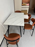 京释（JINGSHI）餐桌 岩板餐桌椅组合意式轻奢现代简约家用饭桌餐厅家具 羊脂白玉亮光【蝴蝶椅】 140cm *80*75cm单餐桌 实拍图