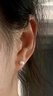 伊黛儿999银耳钉女2025年新款耳环小众轻奢耳饰耳钩生日礼物送老婆女友 E4072淡水珍珠999银多戴法耳钩 实拍图