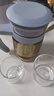 乐扣乐扣（LOCK&LOCK）便携办公室单人泡茶杯茶水分离杯旅行茶杯快客杯 蓝色（1壶2杯） 400ml 实拍图
