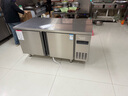 澳柯玛（AUCMA）保鲜工作台冷藏冷冻冰柜商用冷藏工作台操作台卧式冰箱奶茶设备平冷水吧台厨房冰箱冰柜冷柜 全铜管冷藏 1.5*0.8*0.8米  加热除霜 实拍图