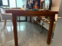 林之语客厅大书桌实木腿餐桌办公一体双人长条桌子工作台学习桌大板茶桌 【45mm加厚桌面】胡桃色220x90 实拍图