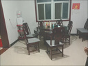 东宴全实木餐桌椅组合圆桌带转盘中式雕花古典仿古圆形餐桌家用饭桌子 1.5米圆桌+10象头椅【配转盘玻璃】金胡桃色 实拍图