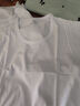 fons 男士汗衫纯棉中老年圆领短袖休闲宽松加肥加大码全棉老头衫老人衫打底春夏季 白色 120/5XL 实拍图
