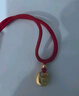 中国黄金（CHINA GOLD）黄金吊坠男女款足金小胖福金坨坨平安金锁项链情人节礼物婴儿满月 【今/次日达】胖福金坨+金珠【红绳】约0.6g 实拍图