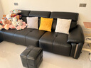 卡尔适黑色真皮沙发客厅2025新款小户型调节大象耳朵意式直排沙发花弄影 【云端舒适坐感】2.8米多人位 【S级头层黄牛皮】豪华版 实拍图