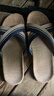 回力家居亚麻拖鞋男女款休闲吸汗干爽舒适耐磨地板拖HL2187蓝44-45 实拍图