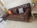 高楚 【已售2W+】美式真皮沙发骑士复中古风油蜡牛皮客厅拉扣实木别墅 三人位【2.2米】 油蜡牛皮+高密海绵+实木框架 实拍图