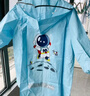 牧萌儿童雨衣带书包位男童女童加长全身学生雨披 蓝色赛车拉链款 3XL 实拍图