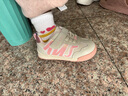 泰兰尼斯春季童鞋女宝宝学步鞋软底机能鞋婴儿面包鞋 白/粉24码 实拍图