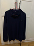 恒源祥100%纯棉长袖T恤男士翻领Polo休闲百搭上衣HJ155 藏青 190/104A  实拍图