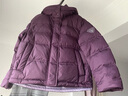 坦博尔羽绒服女短款时尚潮流可脱卸帽百搭保暖外套550388T满天星紫155 实拍图