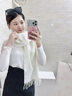 丝界【高性价比】100%纯羊毛围巾秋冬加厚披肩男女保暖红围脖节日礼物 实拍图