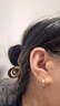 Lnieer999足银养耳洞耳环女耳钉耳圈莫比乌斯圆圈素圈2025新款爆款耳饰 一对14MM莫比乌斯耳环[999足银] 实拍图