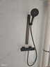 九牧简易淋浴增压花洒套装枪灰色小户型浴室极简分体无顶喷带喷枪 枪灰 C款（冷热款）圆形花洒 实拍图