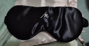 艾比真丝眼罩睡觉专用遮光助眠 100%桑蚕丝男女午休办公睡觉睡眠眼罩 刺绣款/黑色【6A级100%桑蚕丝】 实拍图