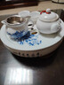 茶具整套潮汕功夫茶具套装泡茶景德镇茶壶茶杯盖碗宜兴陶瓷大茶盘 10英寸花开富贵套装 赠六君子 实拍图