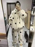 普雷芳孕妇装冬装2025新款加绒加厚珊瑚绒保暖孕妇睡衣套装家居服秋冬款 波点套装加绒加厚 L 实拍图