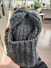 回力（Warrior）针织帽子男冬季大头围户外休闲毛线帽女大头粗线显脸小保暖堆堆帽 针织灰【秋冬热卖款】 高弹力【55-62CM】 实拍图
