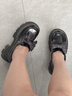 卓诗尼厚底乐福鞋女25年秋季新款蝴蝶结漆皮百搭单鞋女粗跟英伦风小皮鞋 黑色 单里 38 码 适合脚长239~241mm 实拍图