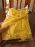 毕亚兹一次性儿童雨衣加厚全身防暴雨透明成人男女便携雨披黄色 实拍图