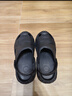 稻草人洞洞鞋男士钓鱼凉鞋工装户外穿运动大码防滑涉水沙滩拖鞋黑 44-45 实拍图
