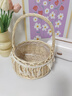 金日满 柳编手提花篮藤编花篮收纳筐野餐篮户外春游拍照道具婚庆戒指篮 公主篮【20*11】 不含花 实拍图