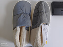 利达妮（TZLDN）防水全包棉拖鞋男士秋冬居家居防滑保暖包跟羽绒棉鞋女毛拖鞋冬季 灰色【收藏加购，优先发货】 44-45 【适合43-44】 实拍图