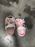 欧孕儿童凉拖鞋夏季室内用洞洞鞋防女孩男童滑女宝宝户外洗澡用包头 奶茶小兔 14 【推荐脚长13.1-14cm】 实拍图