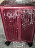 梦旅者商务拉杆箱pc万向轮前开盖铝框行李箱男电脑登机密码箱女旅行箱子 波尔多红色卡扣 20英寸 （箱体破裂一年内换新） 实拍图