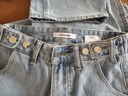 真维斯（JEANSWEST）牛仔裤女秋季高腰阔腿百搭显瘦直筒拖地裤子女浅蓝S 实拍图