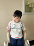 爱宝适儿童罩衣长袖款婴儿吃饭围兜防水耐脏宝宝画画衣反穿云边狮趣G033 实拍图