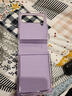 VIETAO三星zFlip7手机壳折叠屏插卡钱包式手机壳新款全包防摔Flip6日韩时尚腕带手提手机保护壳 紫色 三星 zFlip6 实拍图