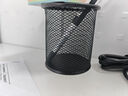 三年二班金属网格笔筒学生办公桌笔筒创意时尚多功能笔筒笔桶桌面收纳盒办公用品摆件 方形黑色 实拍图