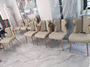 意式极简真皮椅家用现代简约餐厅靠背椅轻奢餐椅不锈钢网红主人椅 香槟金不锈钢餐椅【全真皮】 实拍图