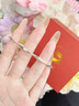 中国黄金（CHINA GOLD）足银999银手镯女生莫比乌斯开口实心纯银镯子女生日礼物送女朋友 实拍图