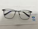 依视路（ESSILOR） 钻晶系列高清耐磨防蓝光近视超薄镜片专业配度数眼镜架男女镜框 金属-全框-2062GY-透明灰 镜框+依视路A4防蓝光1.56现片 实拍图