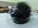 LS2情侣摩托车头盔男女机车赛车四季全盔儿童盔防雾大尾翼802 亮黑 4XL(建议62-63头围) 实拍图
