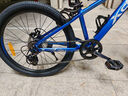 喜德盛（xds）小王子青少年铝合金山地自行车禧玛诺7速24英寸9-15岁学生单车童 蓝/银24寸|建议身高135-155 禧玛诺7速 实拍图