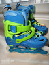 乐秀（ROADSHOW）轮滑鞋儿童专业可调滑冰鞋男女童初学者轮滑鞋3-6-12岁RX1S溜冰鞋 全闪蓝绿R8海龟原厂套装【送护臀大礼包】 S 小码(28-31适合2-5岁) 实拍图