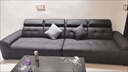 全友家私意式极简劳伦斯真皮沙发大黑牛头层牛皮沙发同款友家私 接触面真皮乳胶款 3.0米单人位+双人位【4张凳子】+脚踏 实拍图