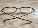 凯米近视眼镜男时尚平光防蓝光中性超轻钛文艺范镜架女配度数Z 镜邦18009黑色 配1.67凯米U6防蓝光镜片 实拍图