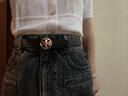 Tory Burch 汤丽柏琦【新年礼物】 MILLER金属皮带腰带TB 138935 黑色/金色 001 XS  (850mmx25mm) 晒单实拍图